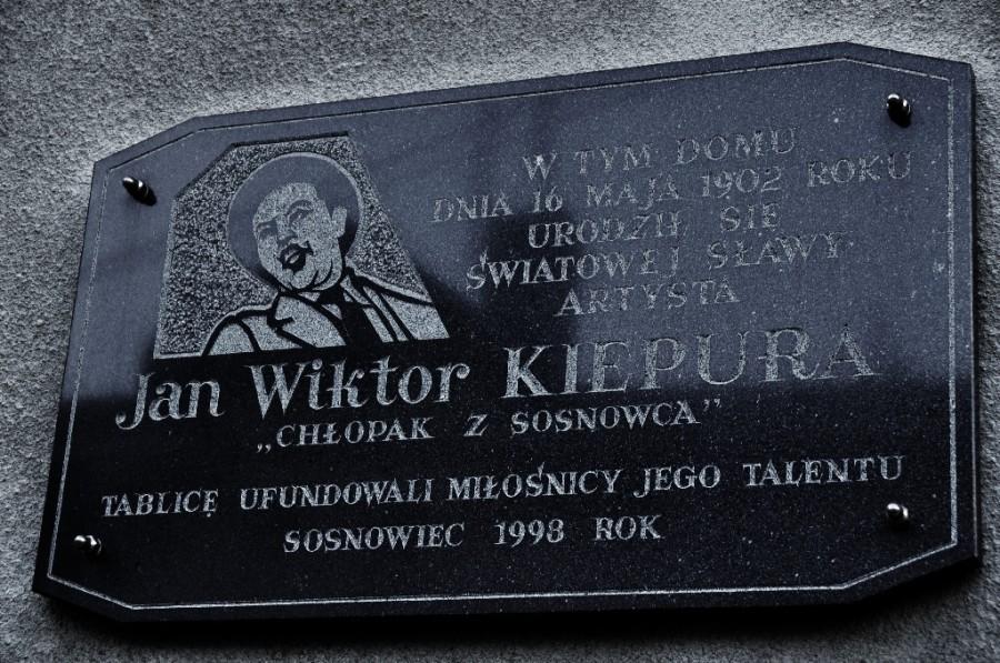 Sosnowiec - tablica informacyjna Jan Kiepura