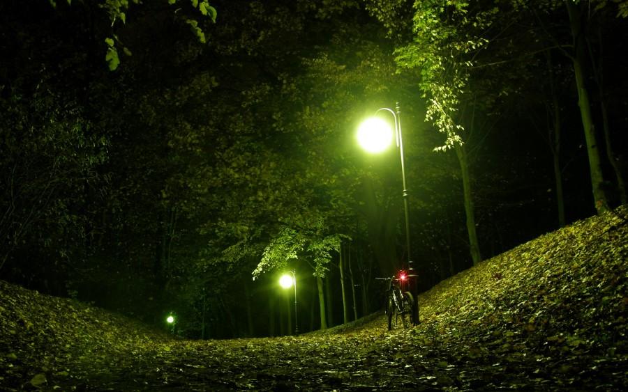 Jesienna noc na poznańskiej Cytadeli