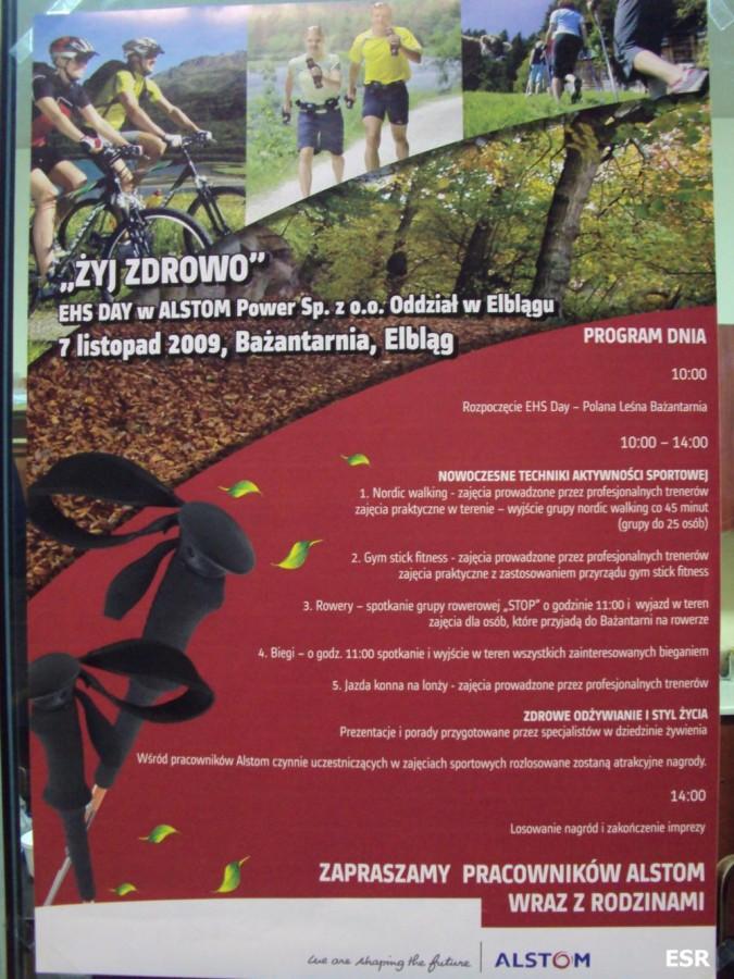 Plakat "EHS DAY w ALSTOM"