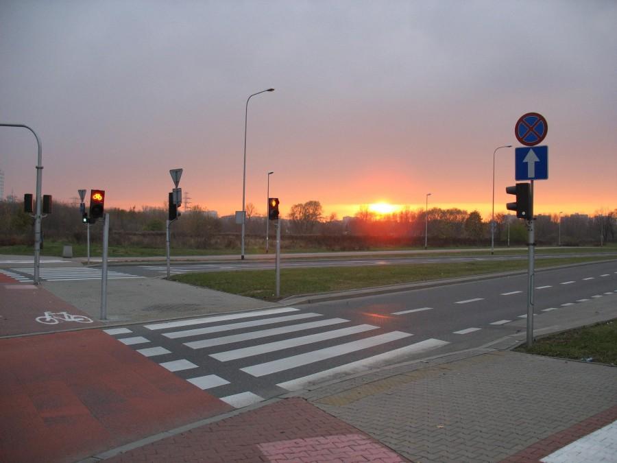Warszawa - zachód słońca