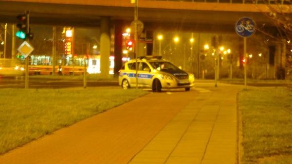 Policja na ścieżce rowerowej
