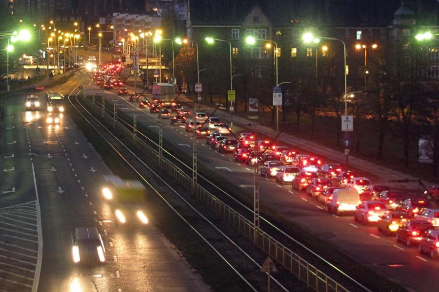 Korek na ul. Wyszyńskiego w Szczecinie