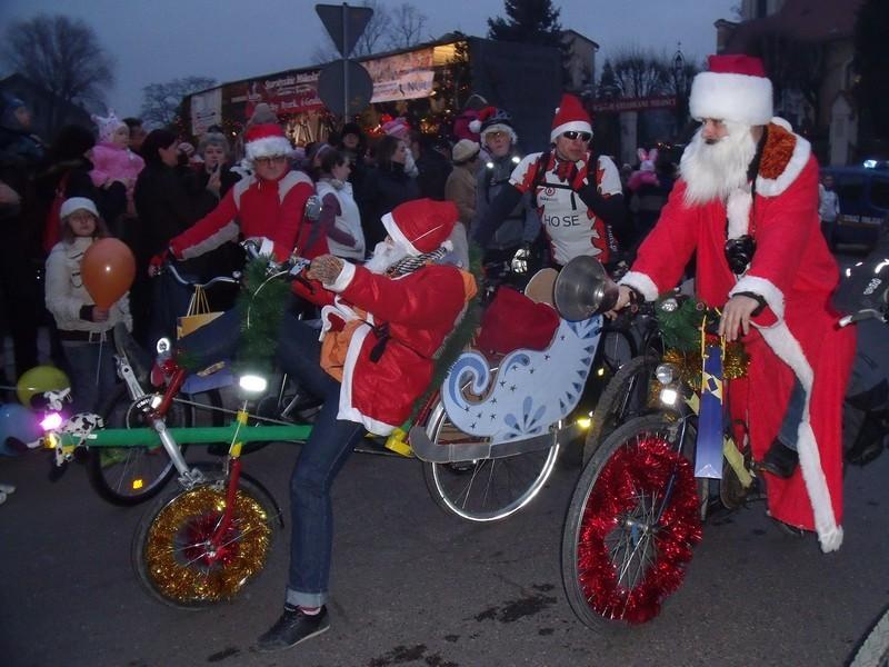 Mikołaje na bicyklach