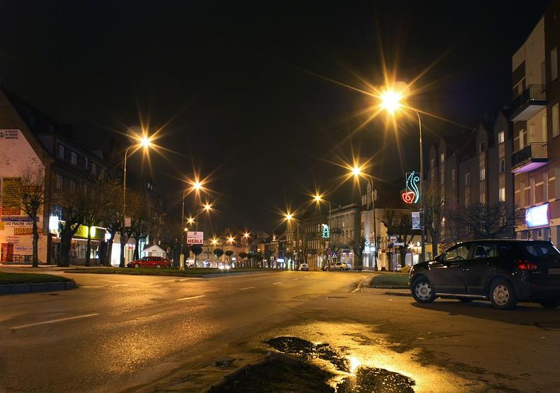 Ełk nocą