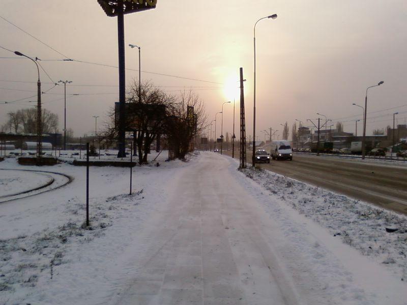 Miejscami częściowo odśnieżone...