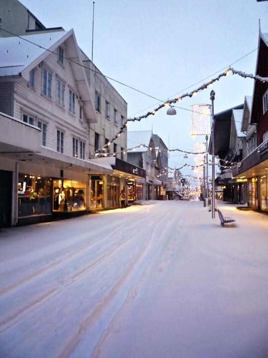 Pierwszy śnieg w Haugesund
