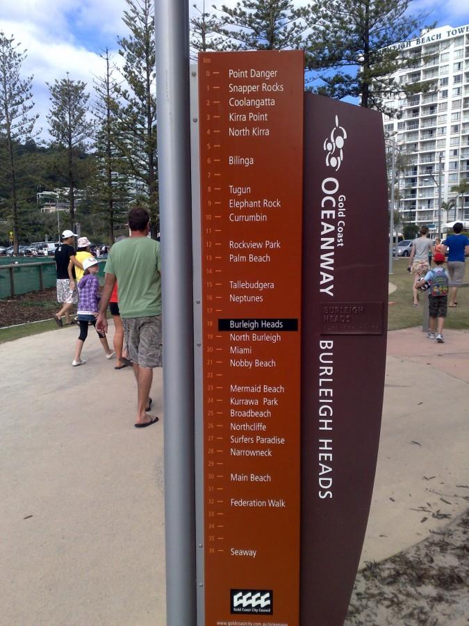 Ścieżka rowerowa nad oceanem na Gold Coast [Gold Coast, QLD, Australia]
