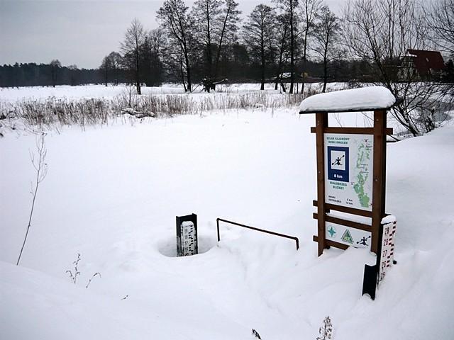Rzeka Omulew - widok z mostu w Białobrzegu Bliższym
