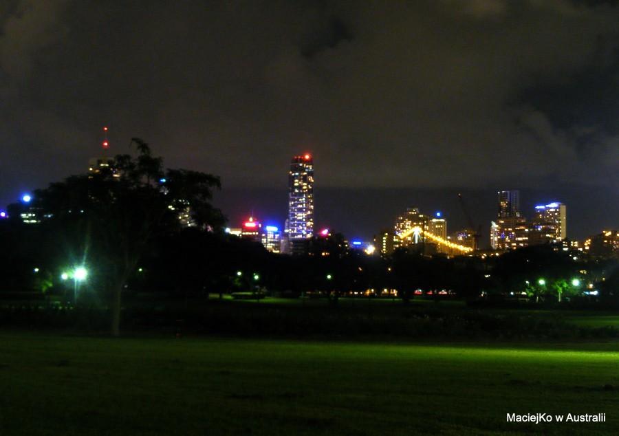 Brisbane nocą - widok z New Farm Park [Brisbane, QLD, Australia]