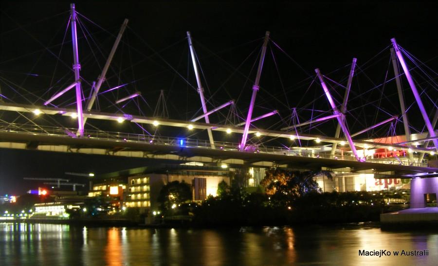 Brisbane nocą - most Kurilpa [Brisbane, QLD, Australia]
