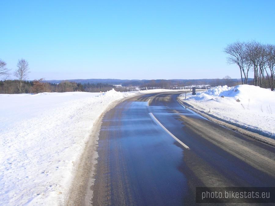 widok z szosy pomiędzy Thyregod a Sejrup, Jutlandia, Dania.
