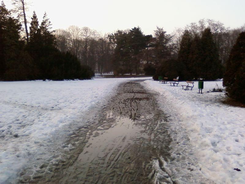 Skrót przez park Poniatowskiego