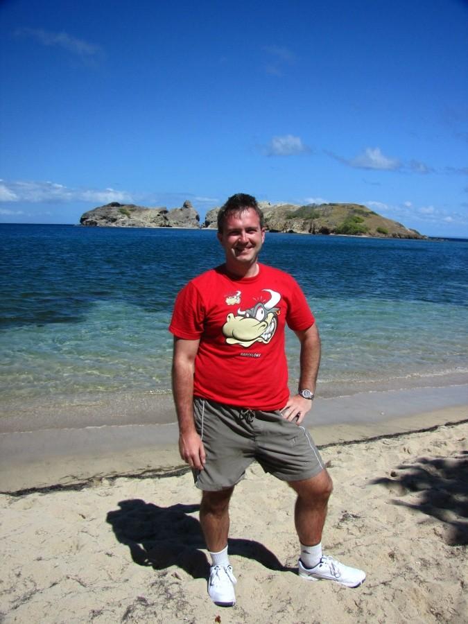 Krisstof na plaży w Les Saintes