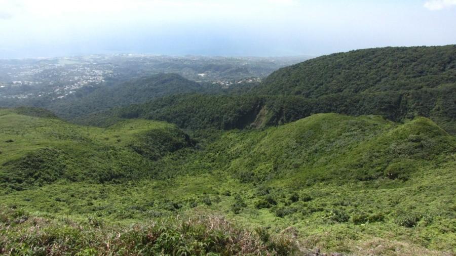 Widok z La Soufrière, Basse-Terre, Gwadelupa