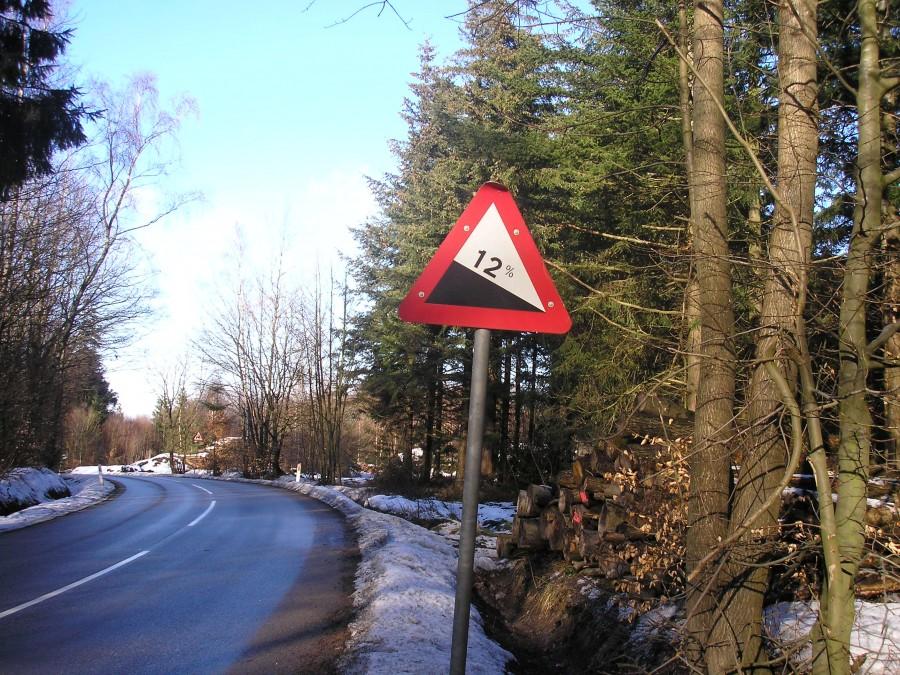 12% w dół, to w Danii niezbyt częste warunki drogowe