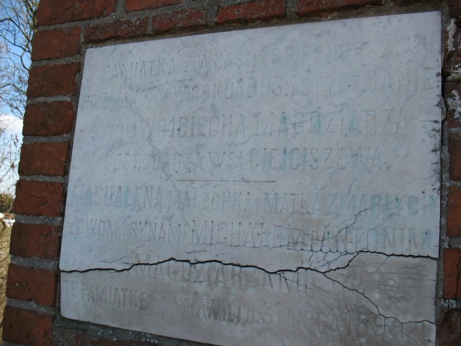 Tablica z kapliczki słomczyńskiej