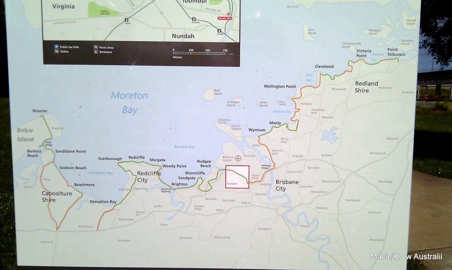 Schemat Moreton Bay Cycleway