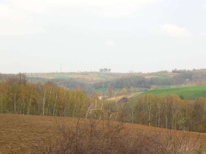 W oddali Magdalenka- fotka z miejsca ukrycia pierwszej skrzynki.