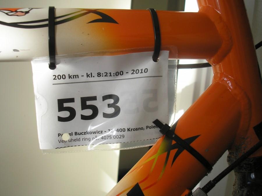 Grejsdalsløbet 2010, numer startowy na ramie