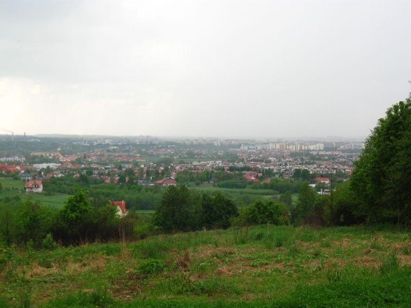 Rzeszów- widok z Zalesia. Leje, a ja tam jadę.
