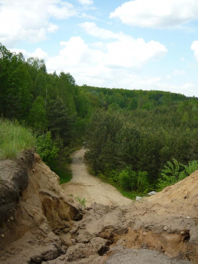 Żwirownia w Kołbieli - ślady intensywnych deszczów