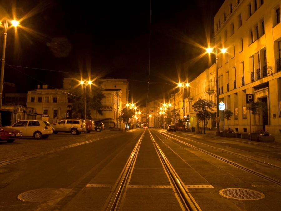 Ulica gdańska o 2 nad ranem