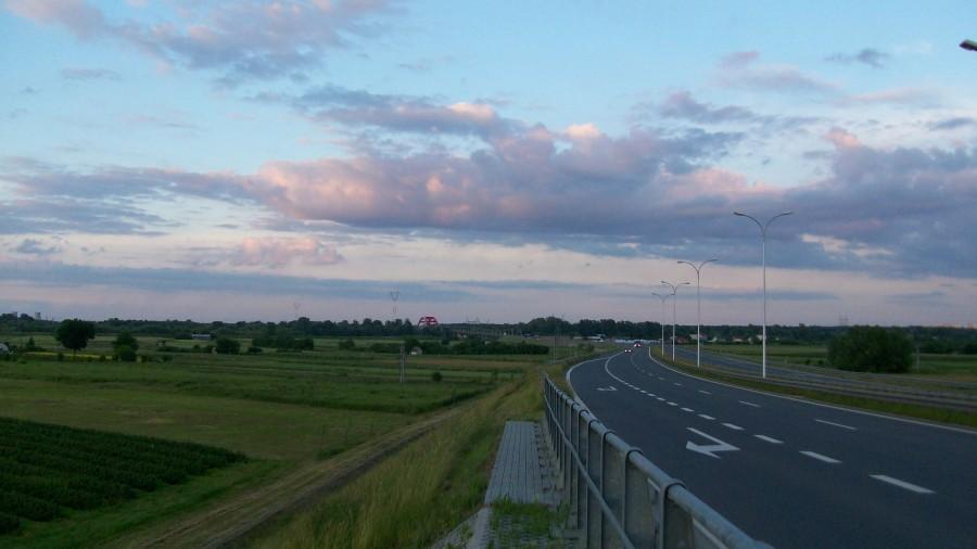 Widok na most Jana Pawła II