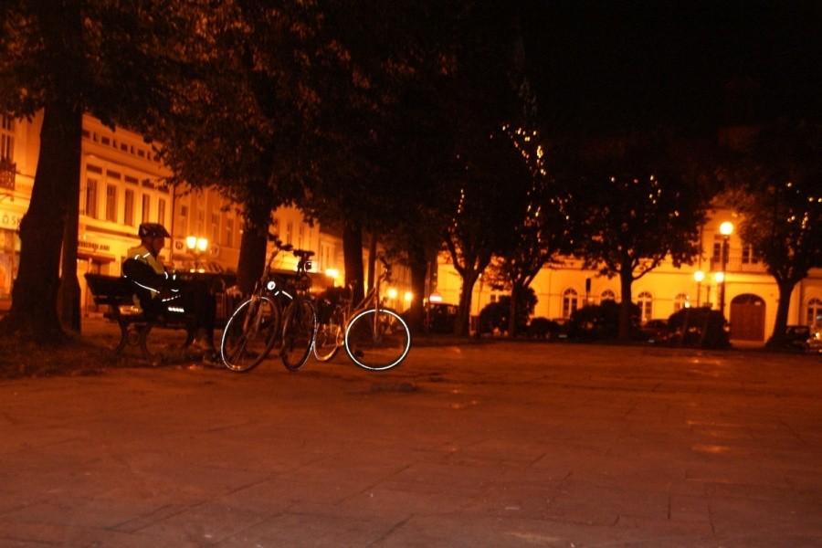 Nocny rynek w Oświęcimiu