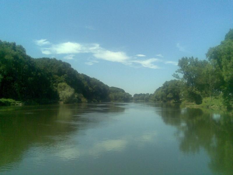 Odra, widok z promu.