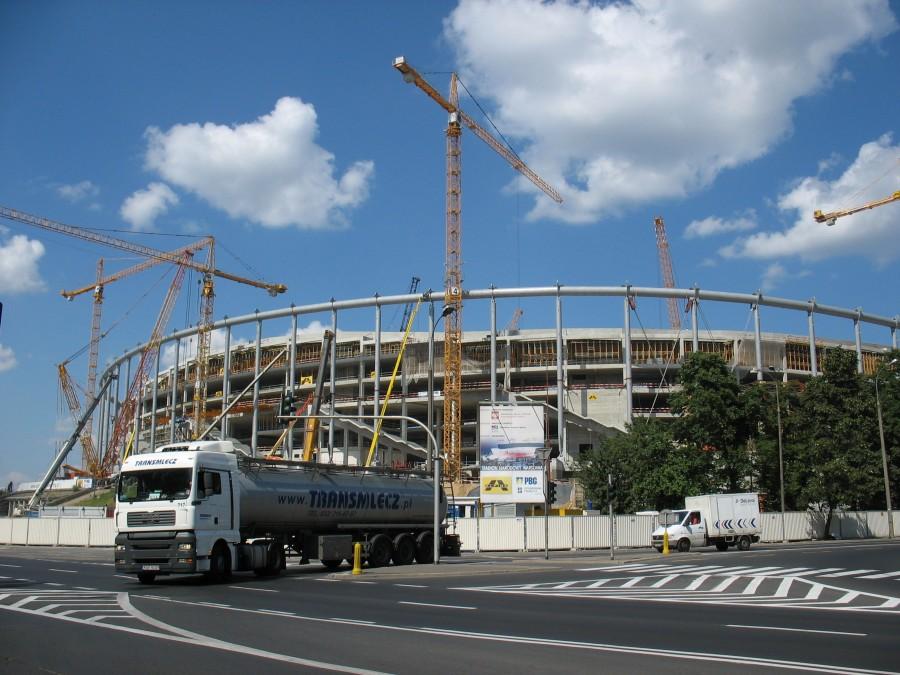 Warszawa - budowa Stadionu Narodowego