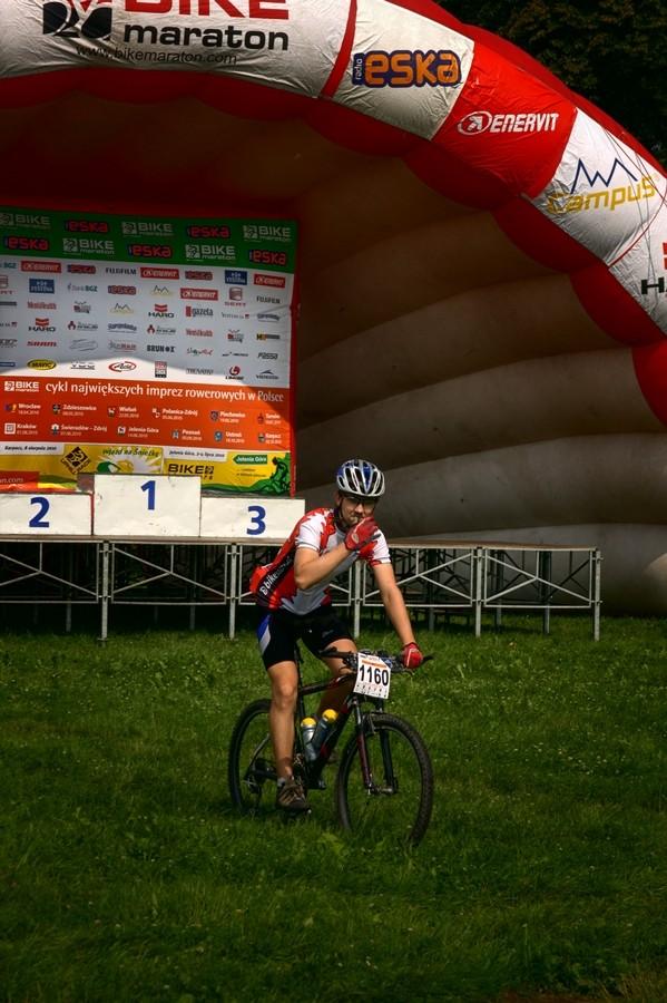 Eska Bike Maraton - Kraków - Przemek szykuje się wjazdu na podium (2010.08.01)
