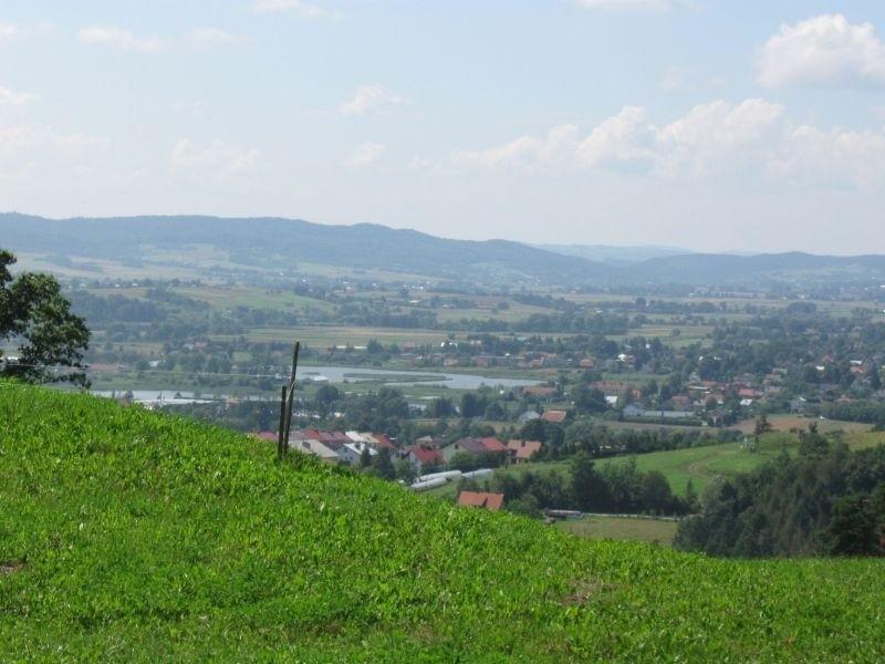 Widok ze stoku w Łętowni.