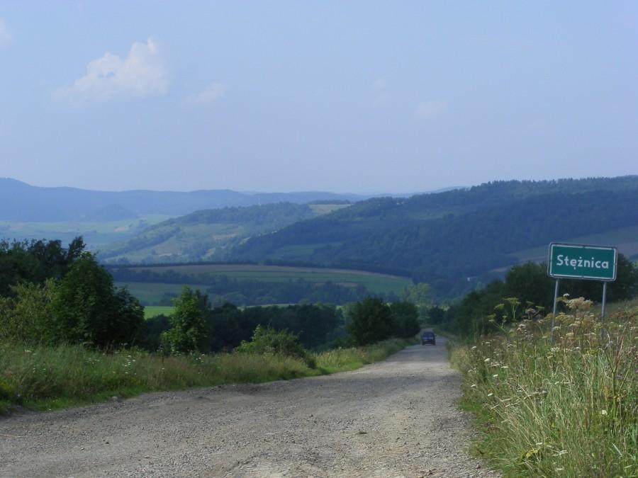 Widok ze szczytu przełęczy w stronę skąd przyjechałem