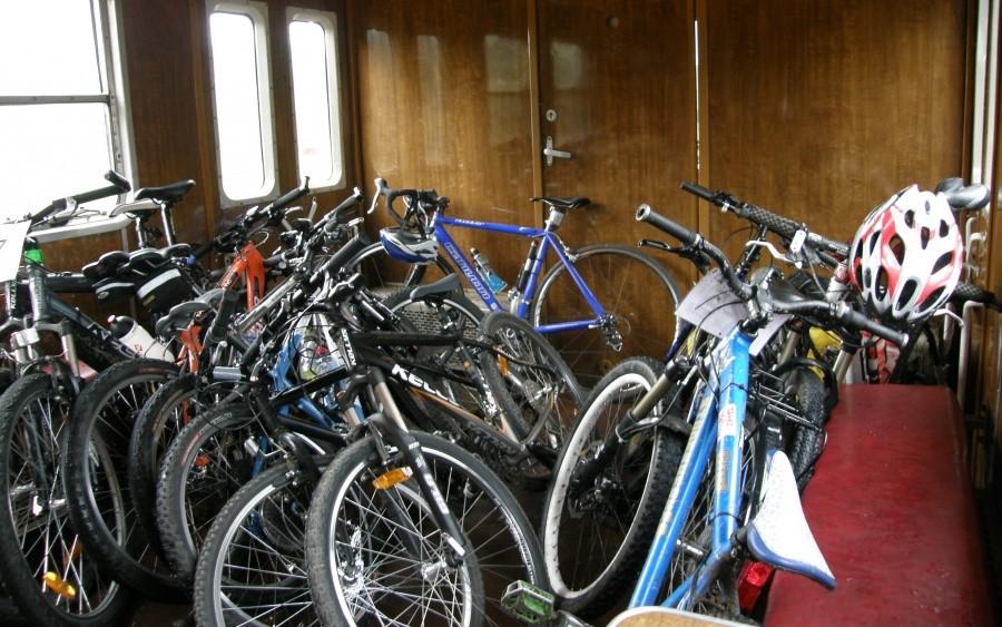 Rower - popularny środek transportu w pociągach :)