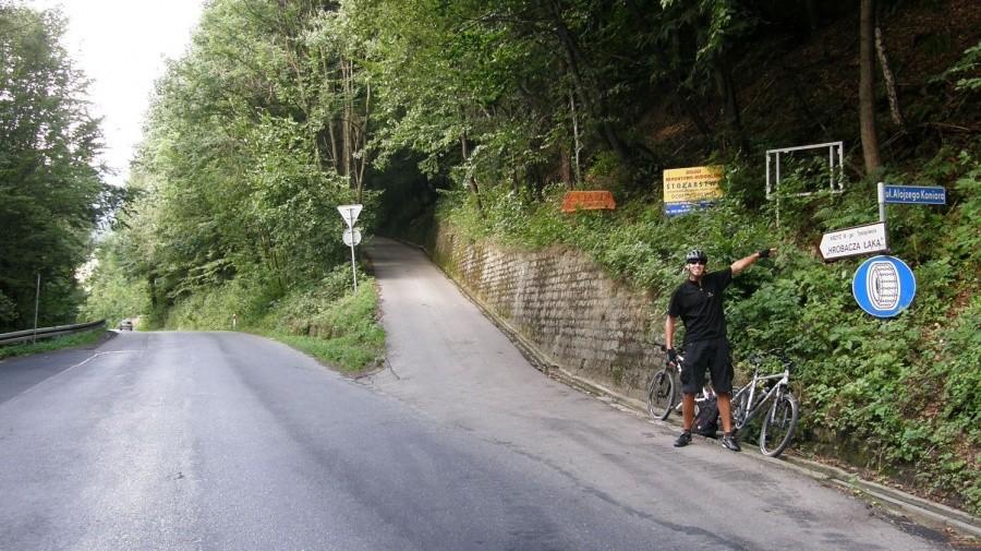 Tutaj zaczynamy porządny podjazd ...
