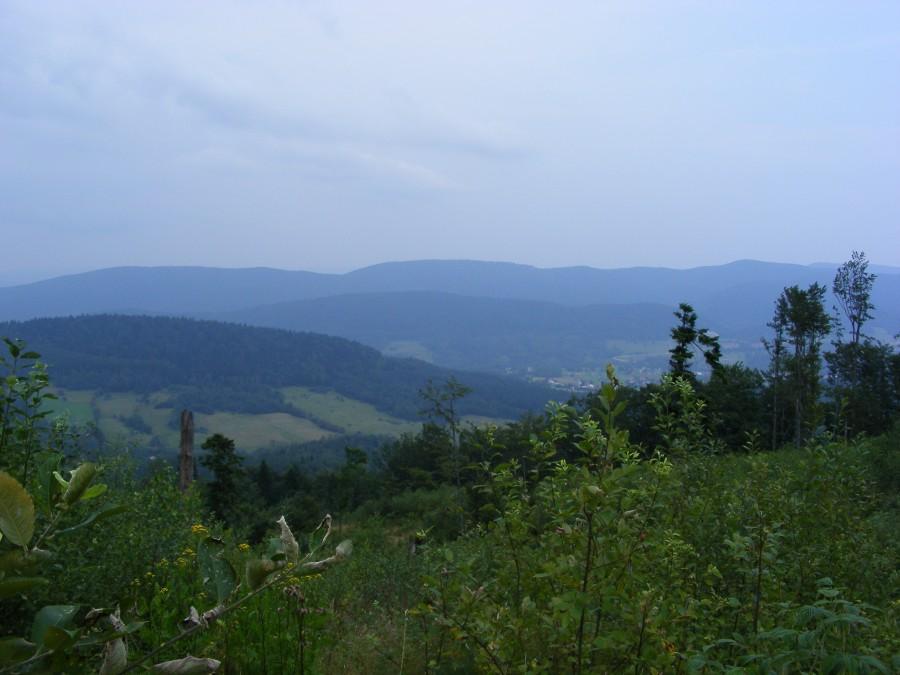 Widok po morderczej wspinaczce;) w dole Wysowa