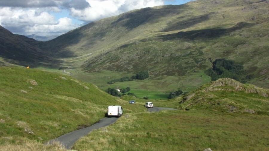 Hard Knott Pass, Lake District, Cumbria, UK