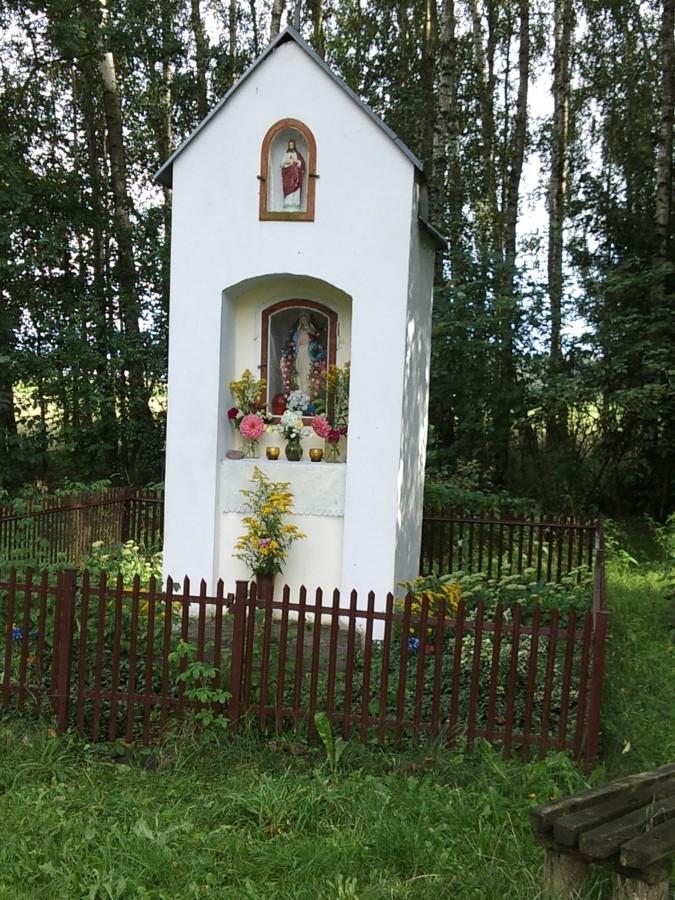 Ta kapliczka stoi na skraju lasu nieopodal wsi Zapust