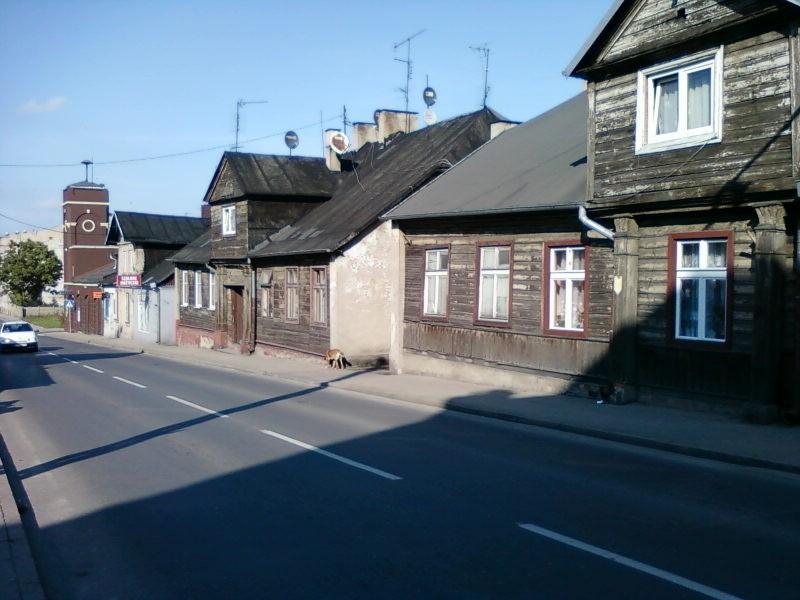 Drewniana zabudowa w Zgierzu