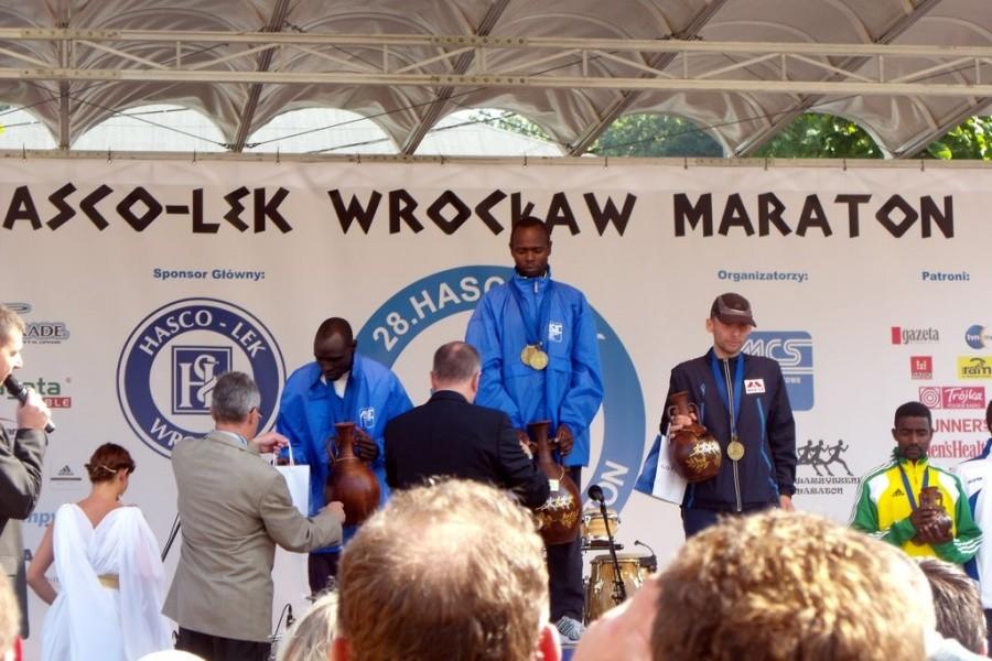 Podium wrocławskiego maratonu