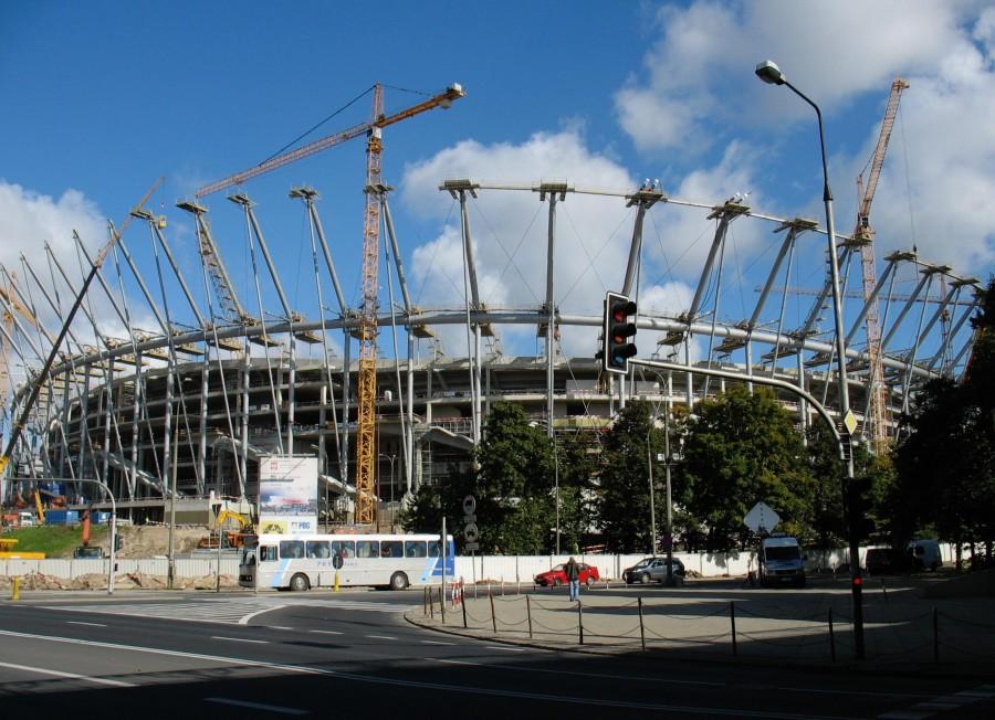Warszawa - budowa stadionu narodowego