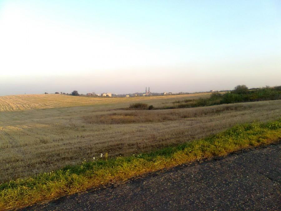 Piekary Śląskie w stronę kopca w tle bazylika