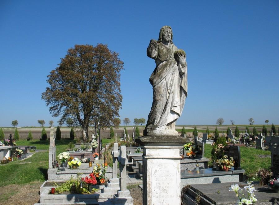 Figura Chrystusa z kulą ziemską w dłoni