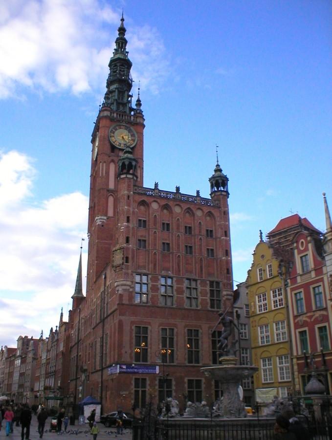 GDAŃSK- RATUSZ GŁÓWNEGO MIASTA I POMNIK NEPTUNA