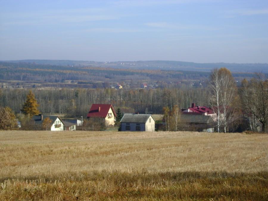 Widok na Góry Świętokrzyskie ze zbocza Smykowa