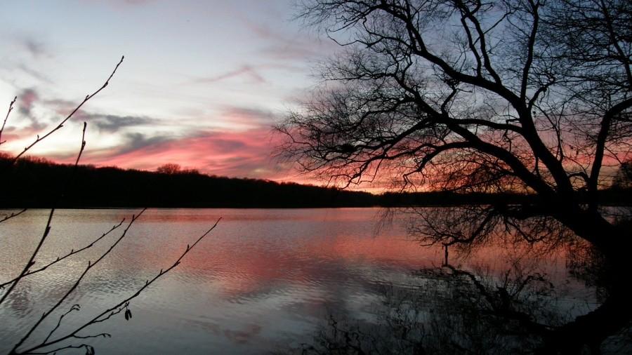 Listopadowy zachód nad Rusałką