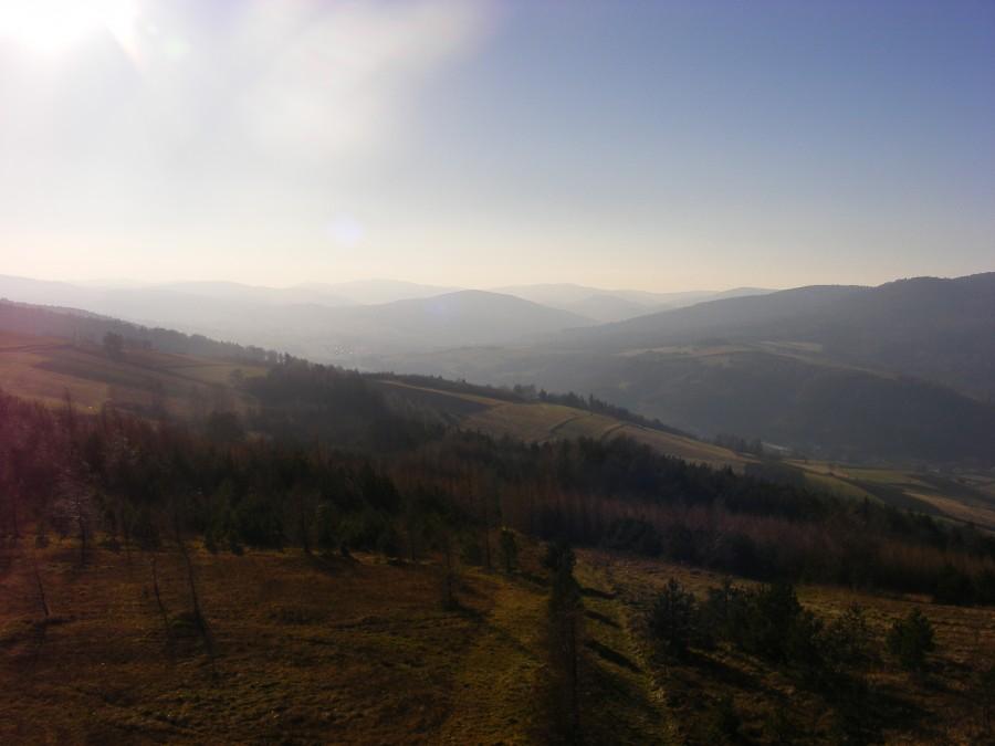 Widok na południe- Magurski Park Narodowy i Słowacja