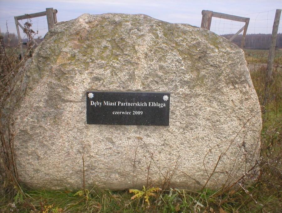 OBELISK ,,DĘBY MIAST PARTNERSKICH''