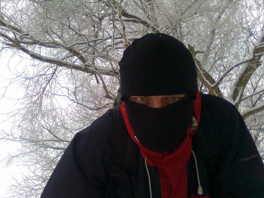 Rowerowy ninja na rowerze...a właściwie tutaj to obok.