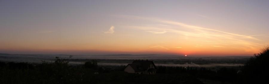 Panorama zachodzącego słońca nad Rzeszowem